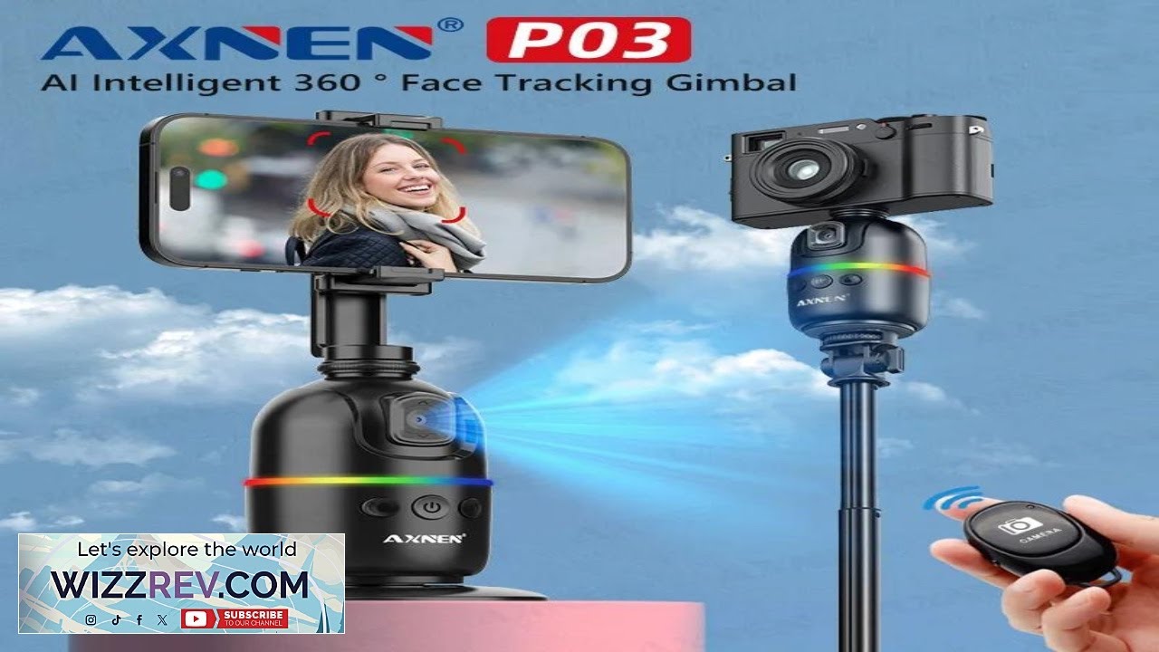 Smart Auto Face Tracking Desktop AI Gimbal for Smartphone & Action Camera