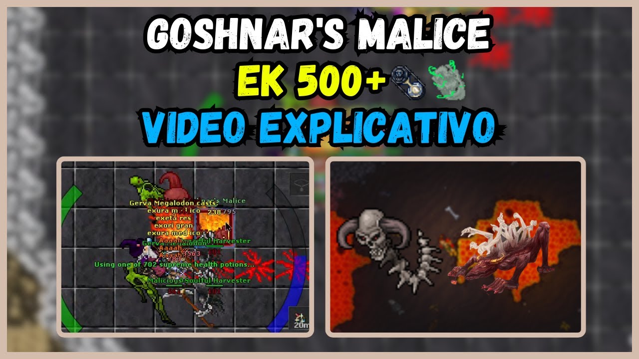 Como Fazer o Primeiro boss da Soul War | Goshnar's Malice | EK 500+ | Vídeo Explicativo | TIBIA