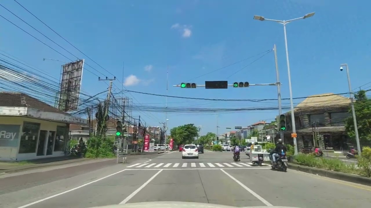 Day Drive // Driving Around Bali Downtown - Sunset Road Area, Bali, 2022 (relaxing drive with music)