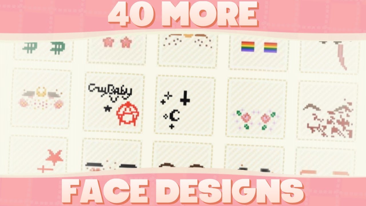 40 More Custom Face Designs For Animal Crossing New Horizons!