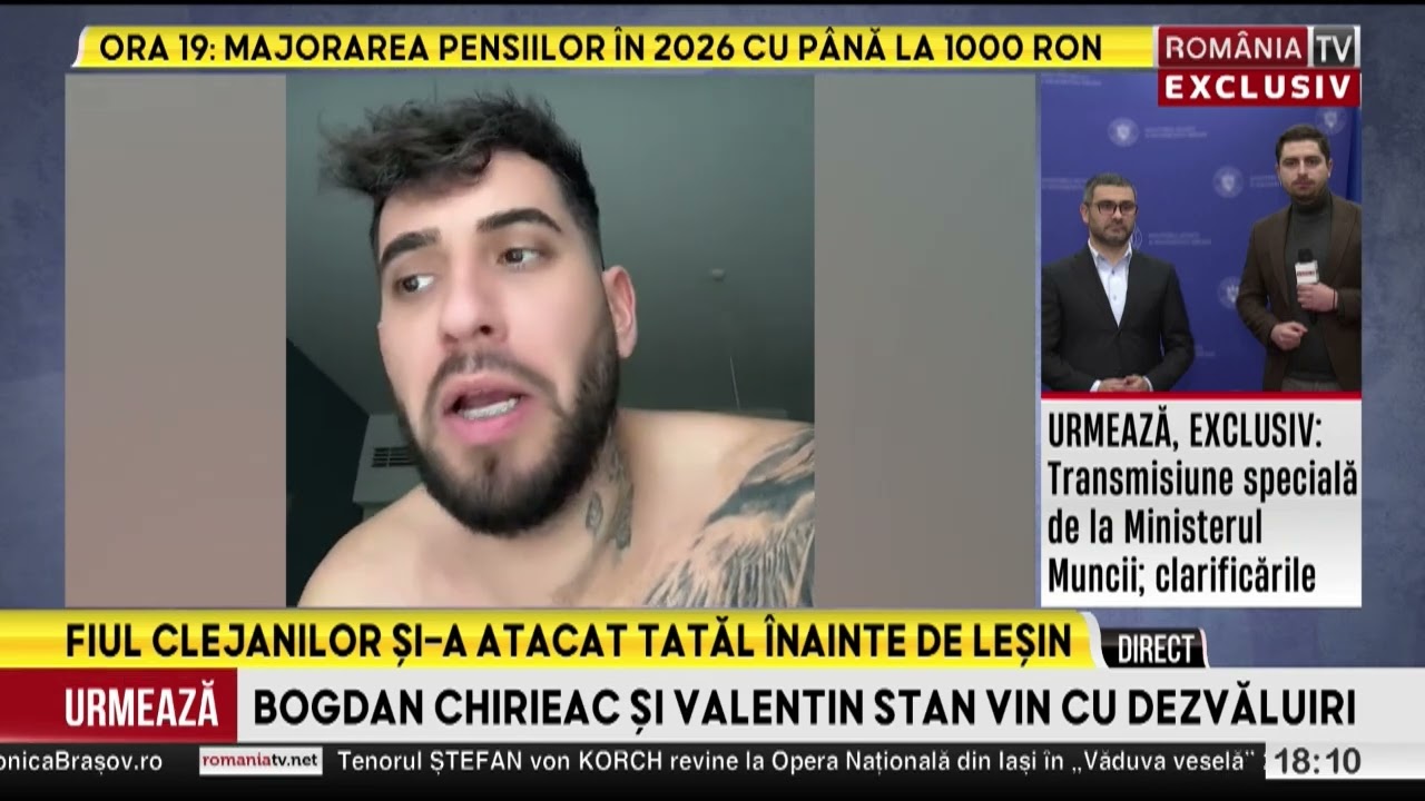 Fiul Clejanilor si-a atacat tatal inainte de lesin