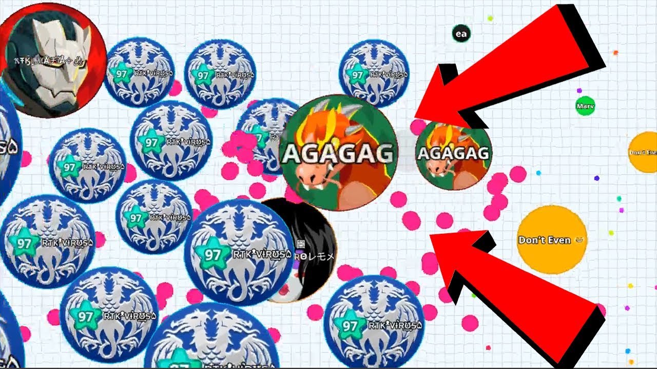 Agar.io Solo vs Noob CLAN EPIC Take OVER Moments Agario Mobile Gameplay