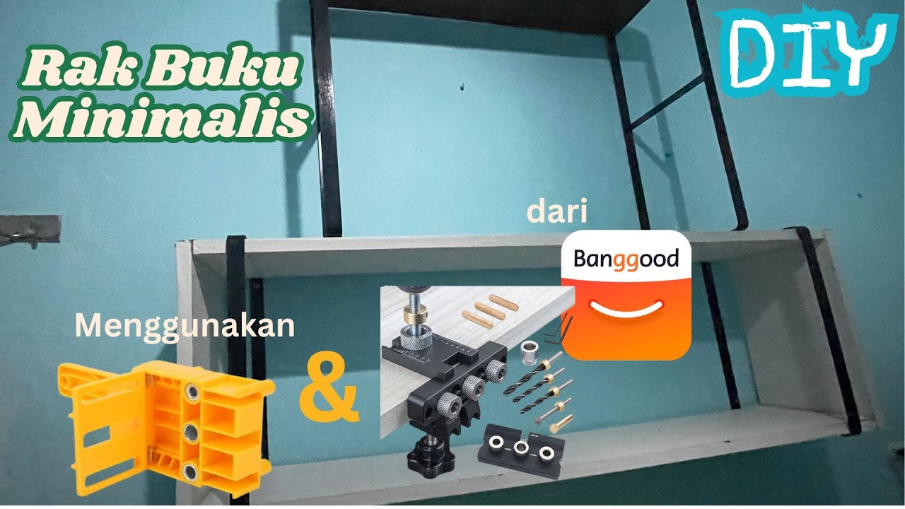 Bikin Rak Buku Minimalis ala Industrial Menggunakan Dowel Jig