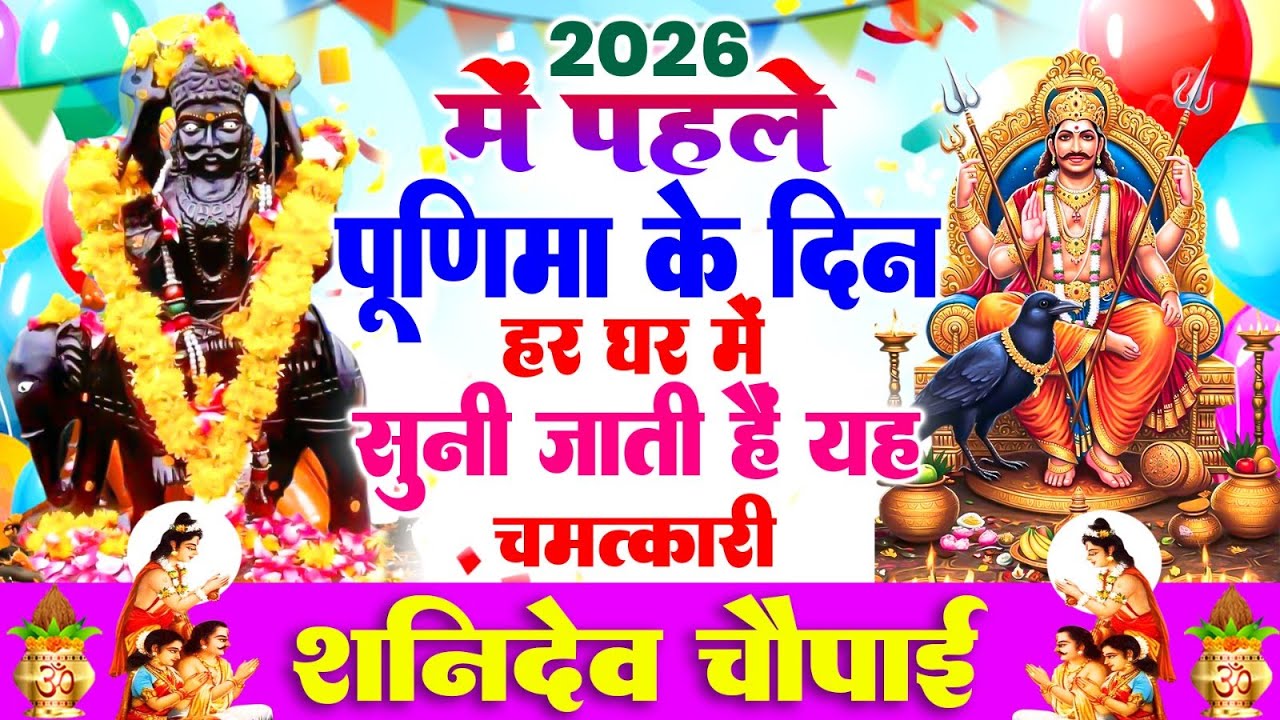 2026 में पहले पूर्णिमा के दिन हर घर में सुनी जाती हैं यह चमत्कारी शनिदेव चौपाई | Shanidev Chaupai