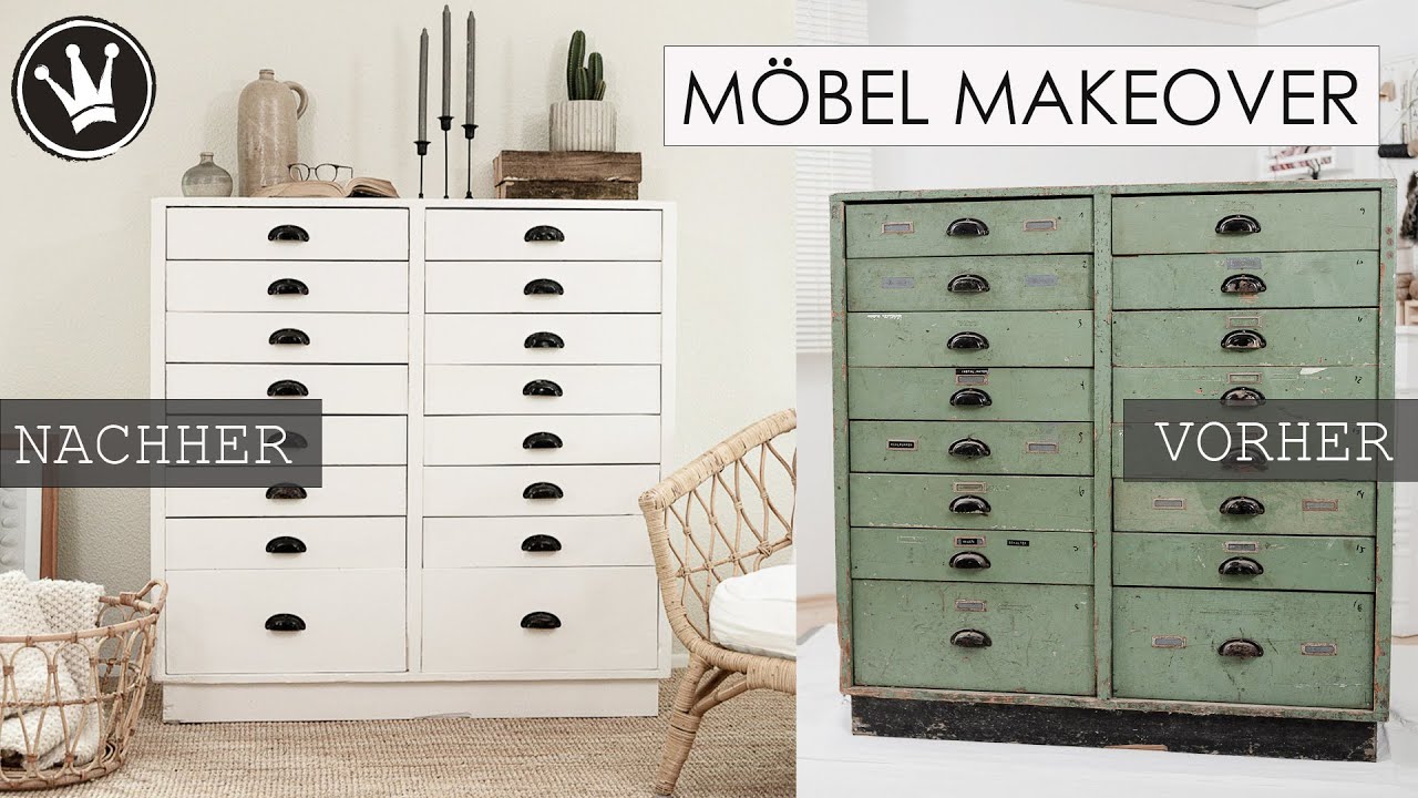 DIY - MÖBEL mit KREIDEFARBE streichen | Wohnzimmer MAKEOVER | Möbel Upcycling | DekoideenReich