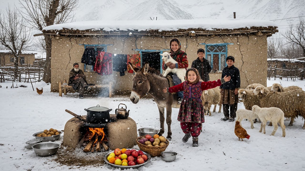 Life in the Coldest Mountain Village of Afghanistan|Surviving and Cooking| Village Life