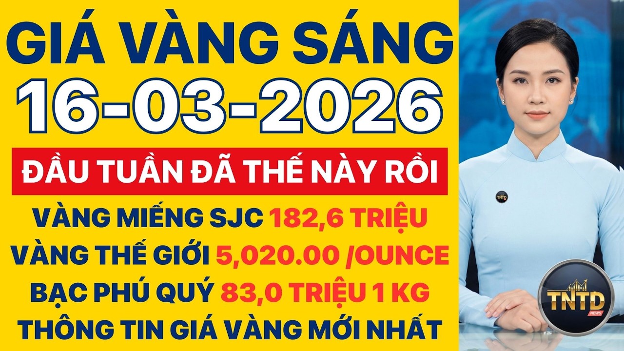 Giá vàng hôm nay | Sáng Ngày 16/3/2026 | Giá vàng thế giới và trong nước, Giá bạc, Ngoại tệ, Bitcoin