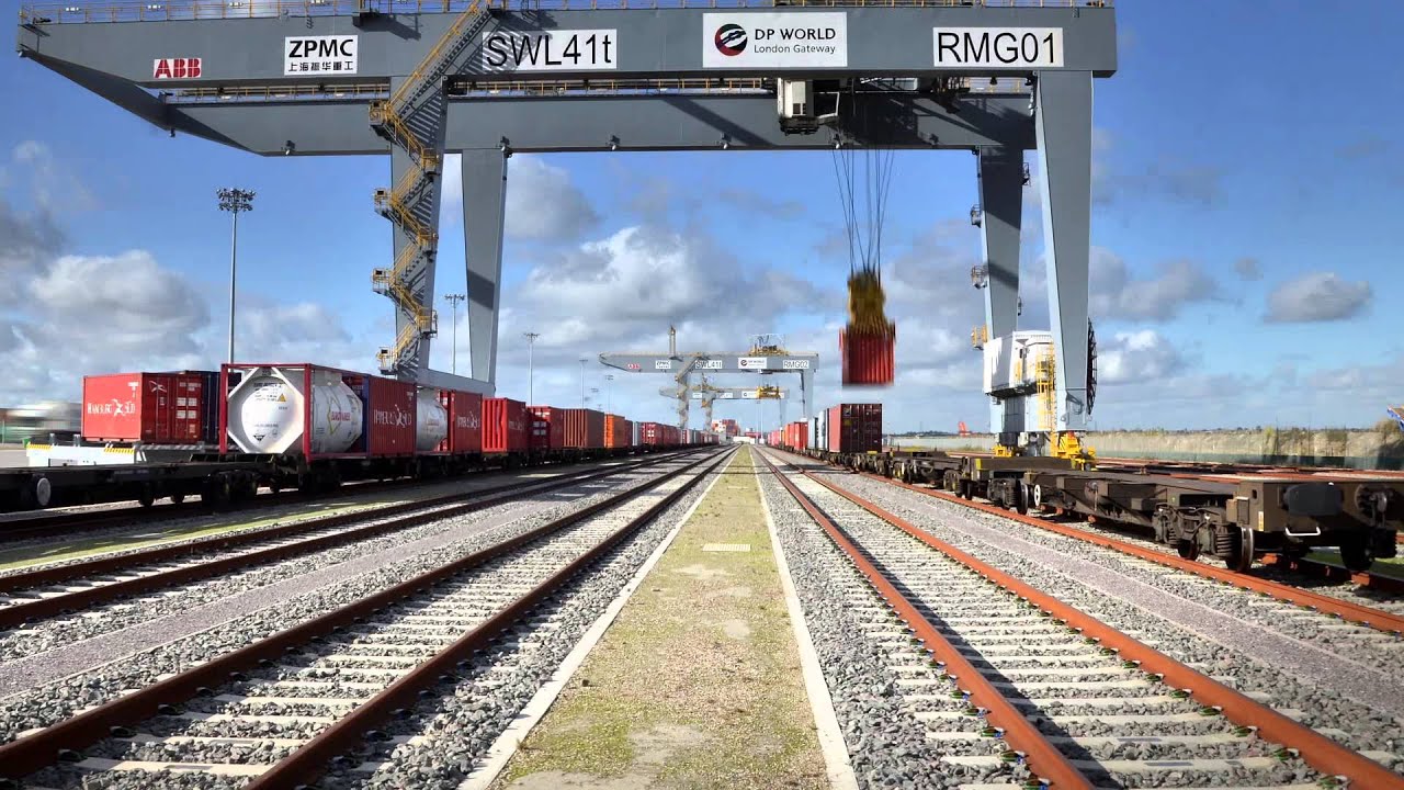 DP World London Gateway Rail Terminal Time-lapse