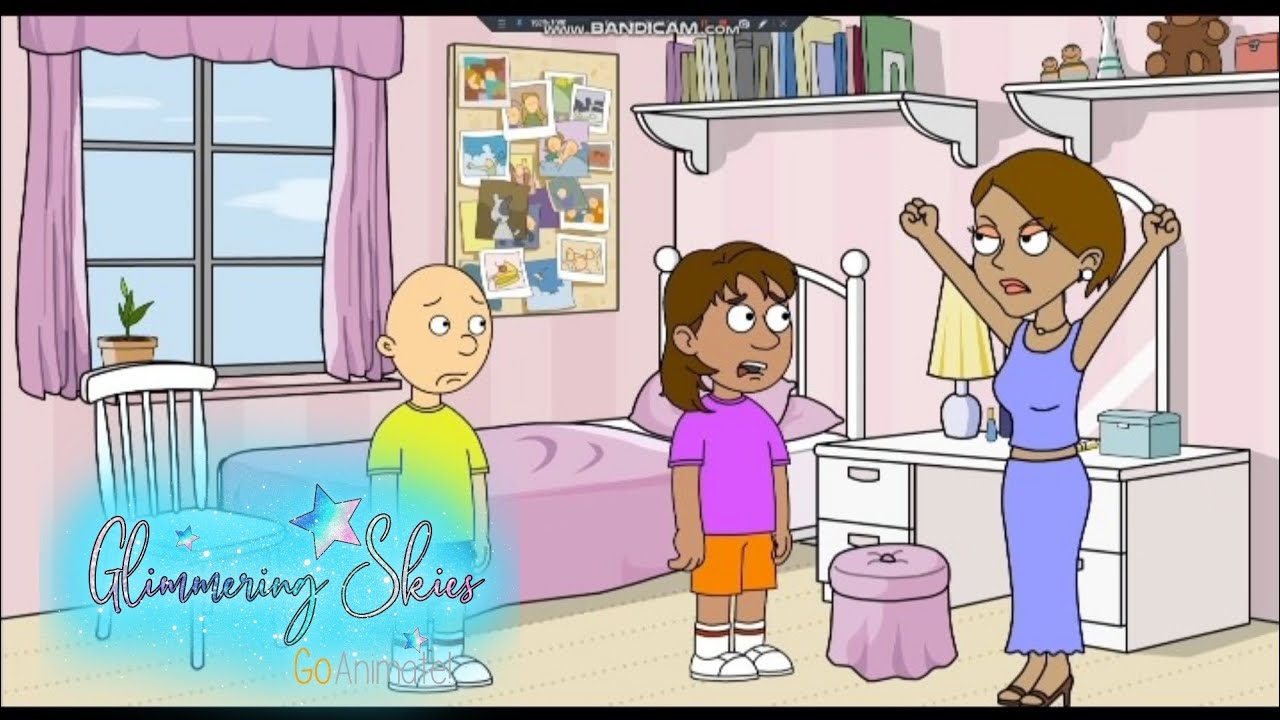 Caillou Sneaks Out To Dora's House/Grounded #caillougetsgrounded #goanimate #caillou