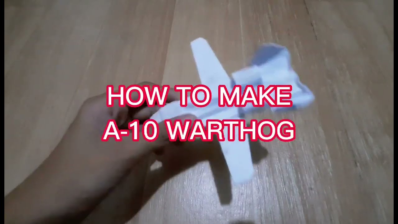 Paper jet that flies.How to make A-10 WARTHOG