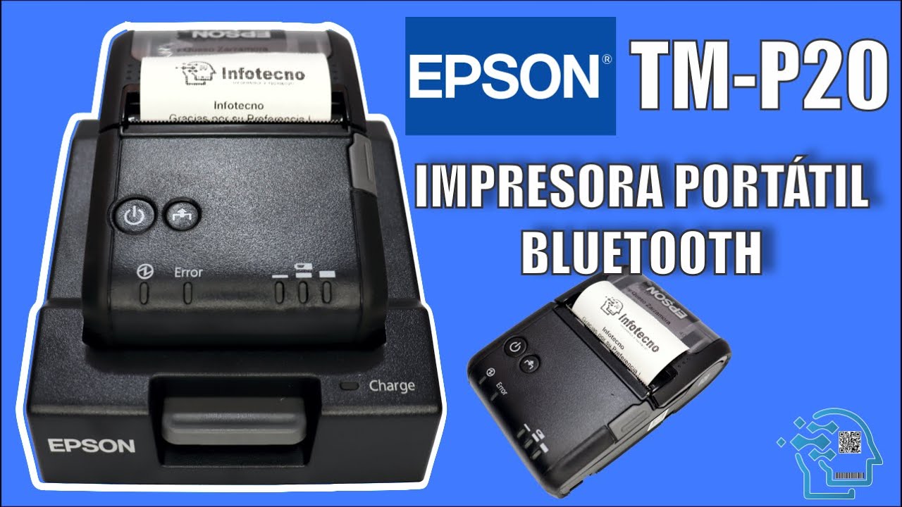 Epson TM-P20 Impresora Portatil Bluetooth compatible con iPad y Loyverse Punto de Venta