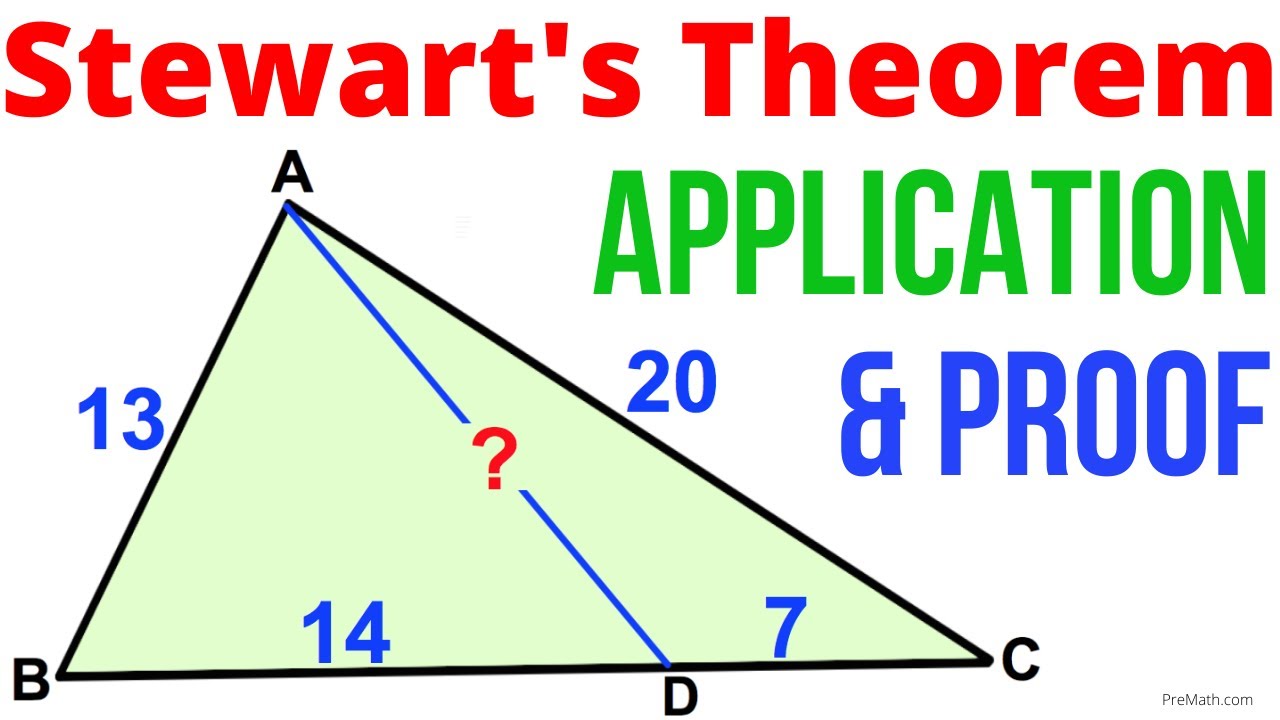 Stewart's Theorem PROOF! Find the Length of Line Segment AD using Stewart's Theorem |  Applications