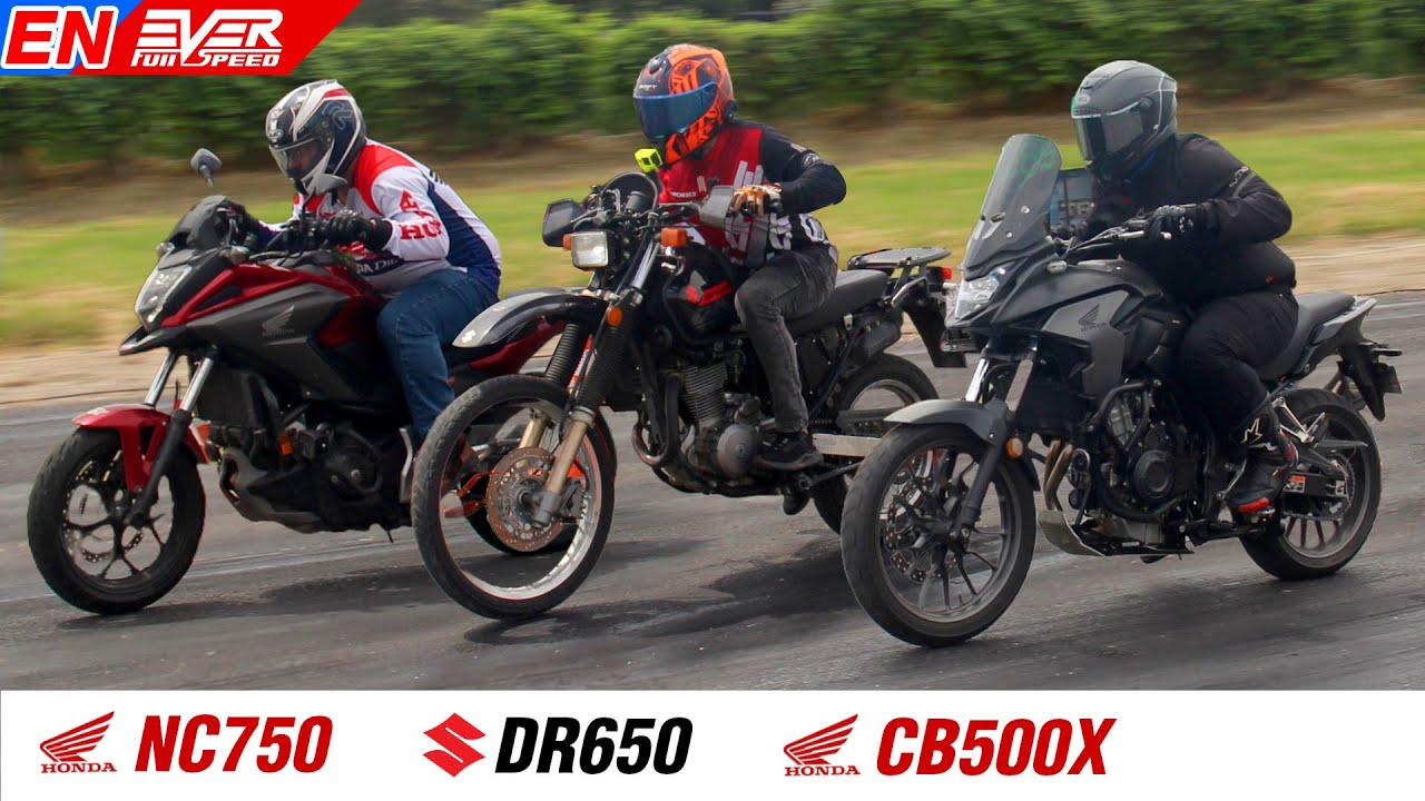 Suzuki DR 650 🆚 Honda NC750 🆚 Honda CB500X 🔥 Scooter 750cc 🆚 RX 115 🔥 DRAG RACING Track Times 2023