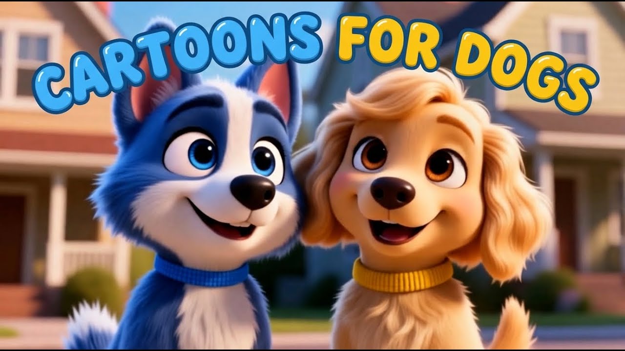 Cartoon for Dogs to Watch:  in Colors They Can See ✨  Calming Music for Dog Anxiety