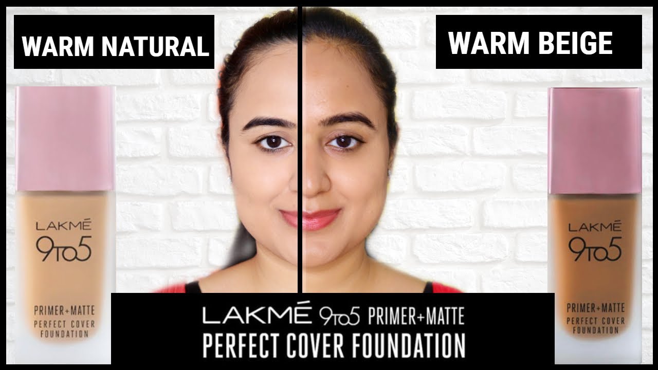 LAKME 9 to 5 Primer + Matte Foundation | Full Face Swatches & Review | Waysheblushes