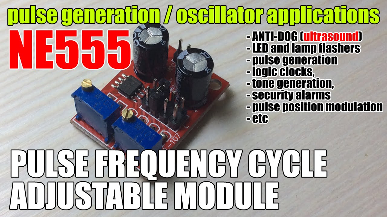 Review NE555 Pulse Frequency Cycle Adjustable Module. Square Wave Signal Generator. H2578AY K68674BS