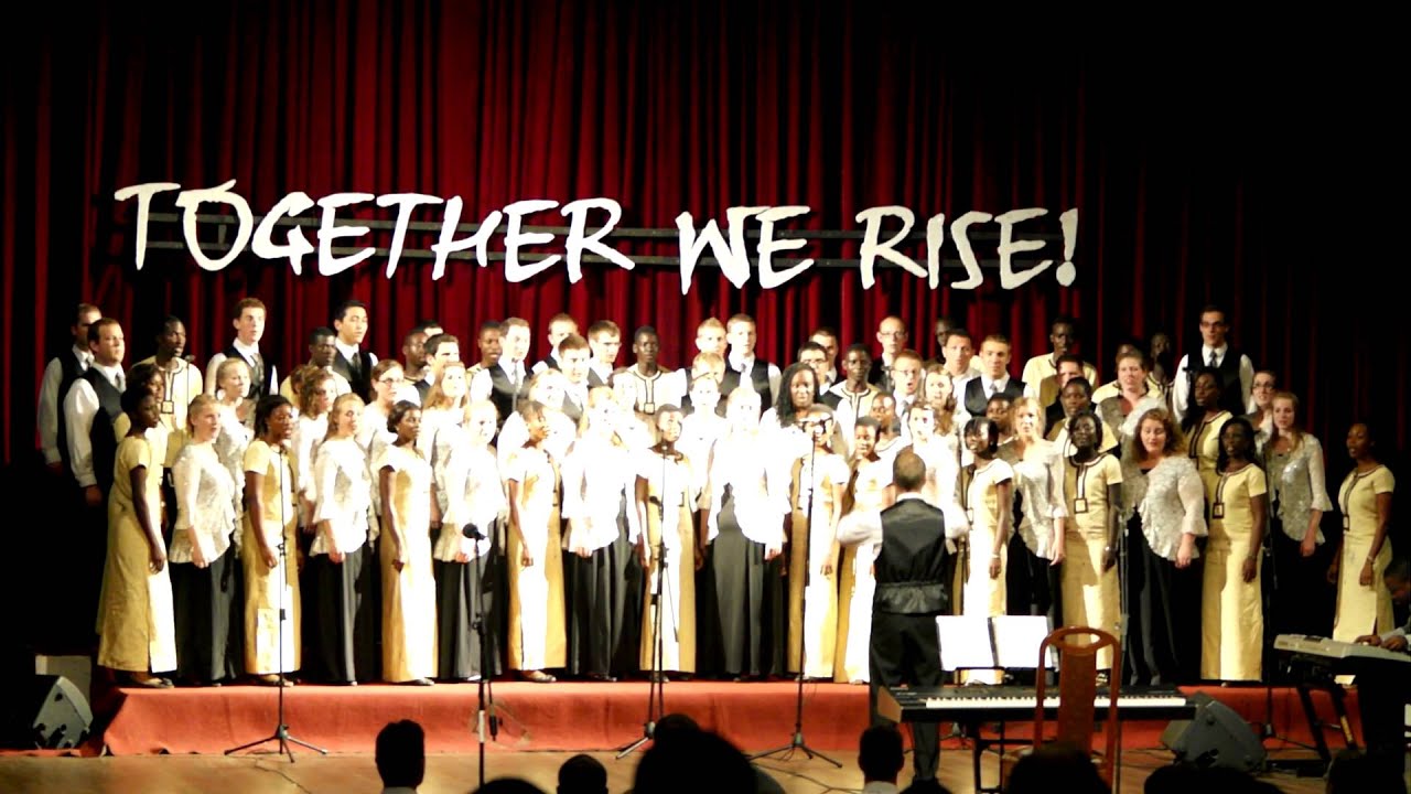 BYU-Idaho Collegiate Singers &  Winneba Youth Choir sing Ghana National Anthem