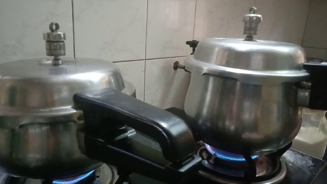 Pressure cooker whistle sound.