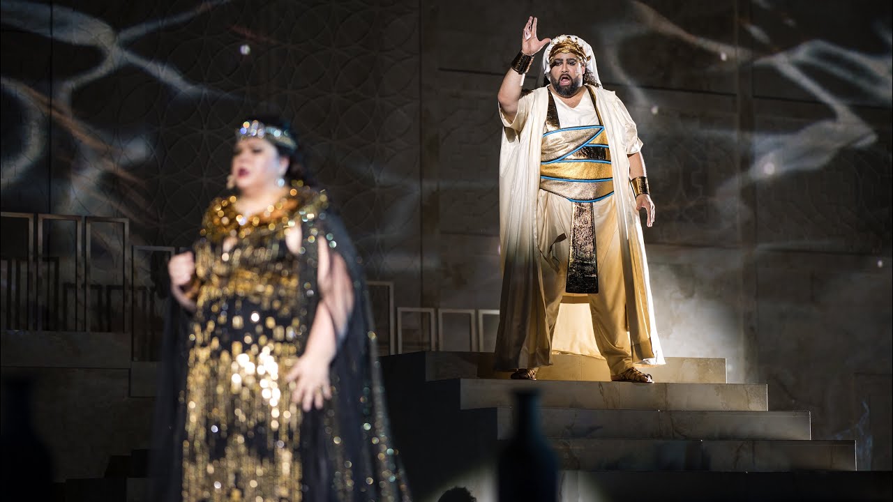AIDA by G. Verdi - Oper im Steinbruch St. Margarethen Austria 2024. Jorge Puerta / Leah Crocetto