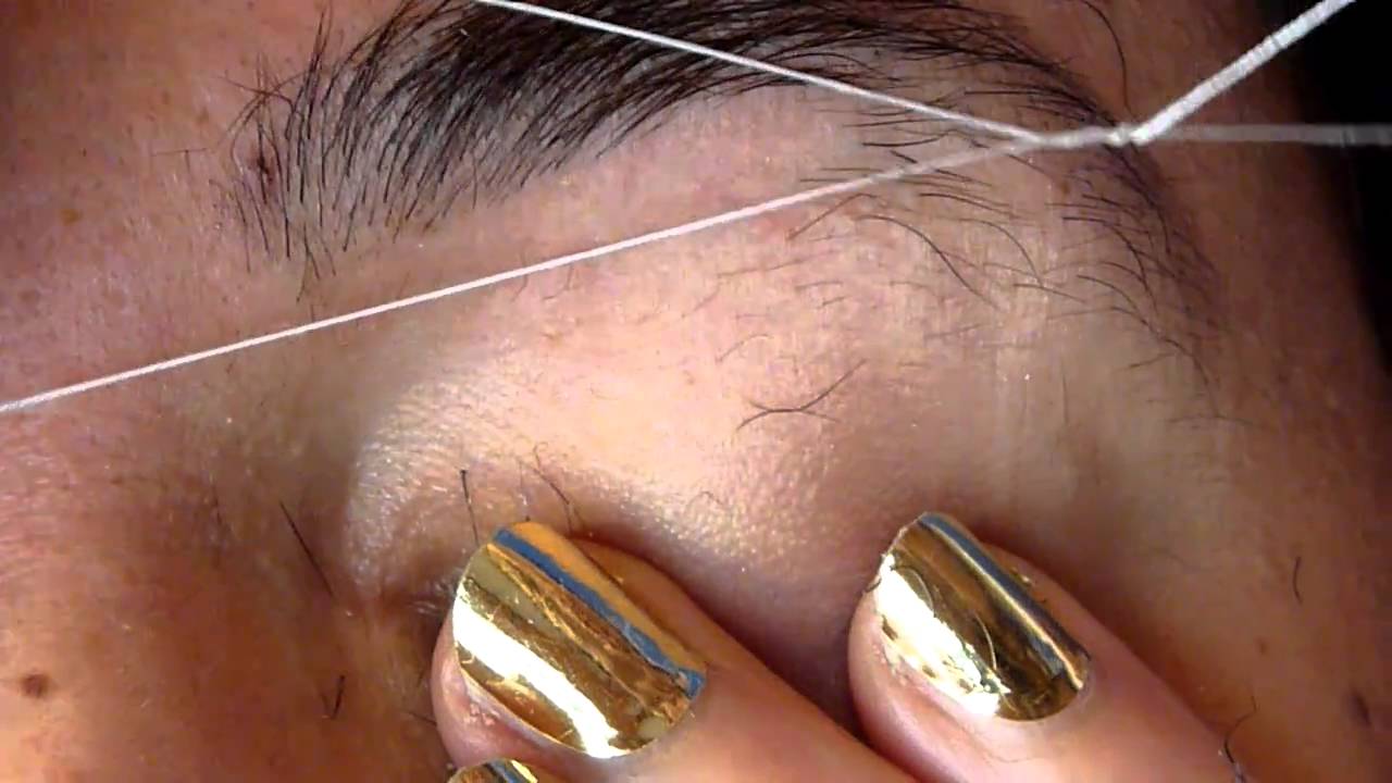 More brow threading with Lee