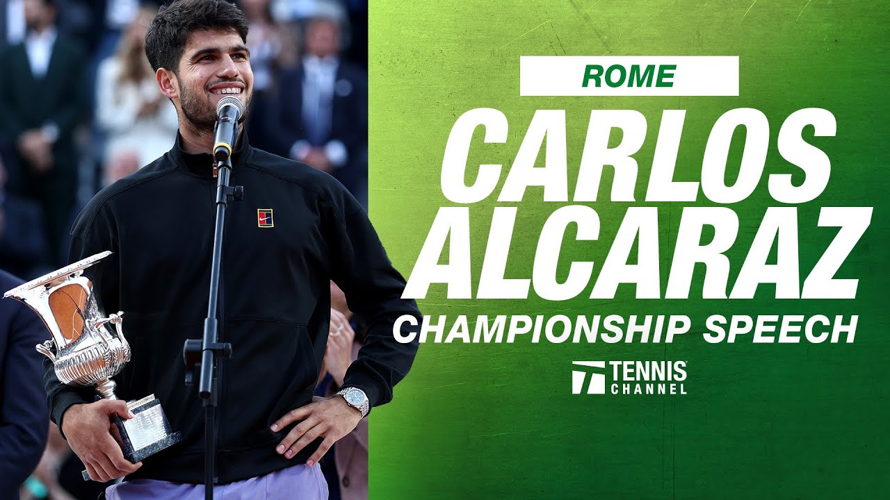 Carlos Alcaraz Championship Speech | 2025 Rome