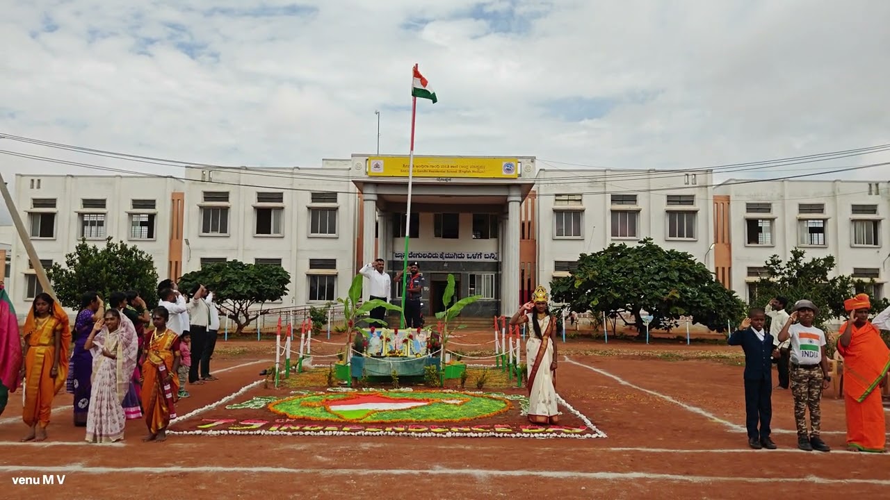Flag hoisting at IGRS BYRAPURA 