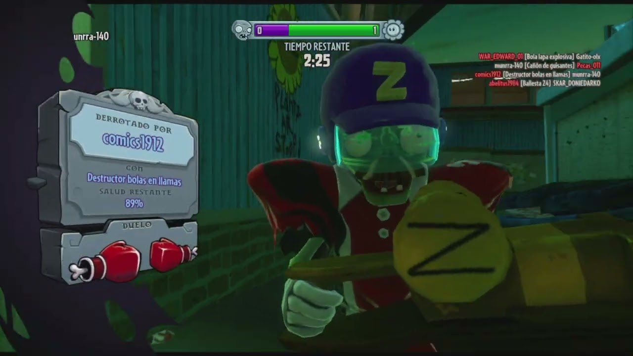 Plants vs Zombies GW Jardines y Cementerios, Guisante, 04 Derrotados