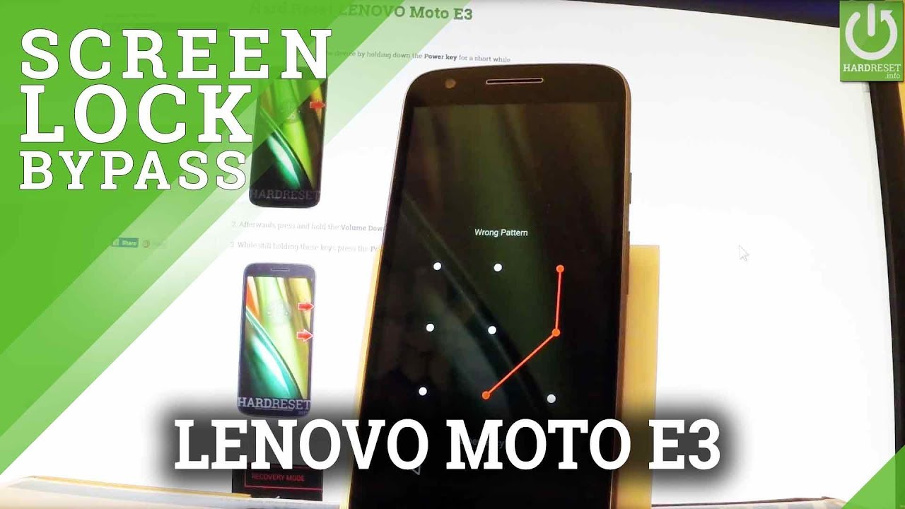 LENOVO Moto E3 Hard Reset / Restore / Unlock Screen Method
