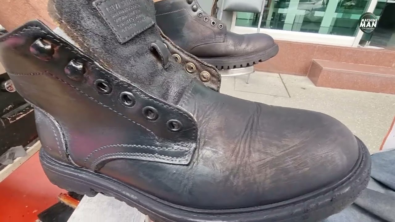 #asmr #lustrador #urbano cambio de color #botines de café a negros un cambio increíble nueva vida 💛