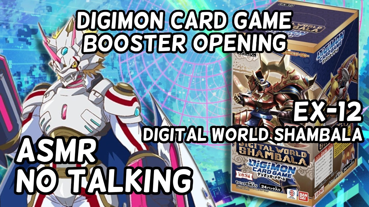 [ASMR] EX-12 Digital World Shambala | Digimon Booster Box Opening (No Talking)