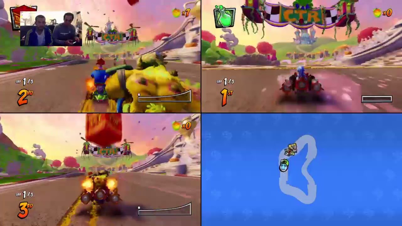 Crash team racing nitro fuelled 3player splitscreen