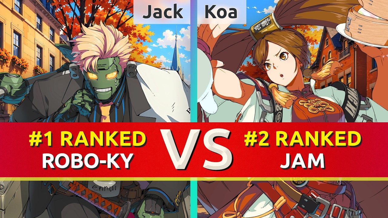 GGST ▰ Jack (#1 Ranked Robo-Ky) vs Koa (#2 Ranked Jam). High Level Gameplay
