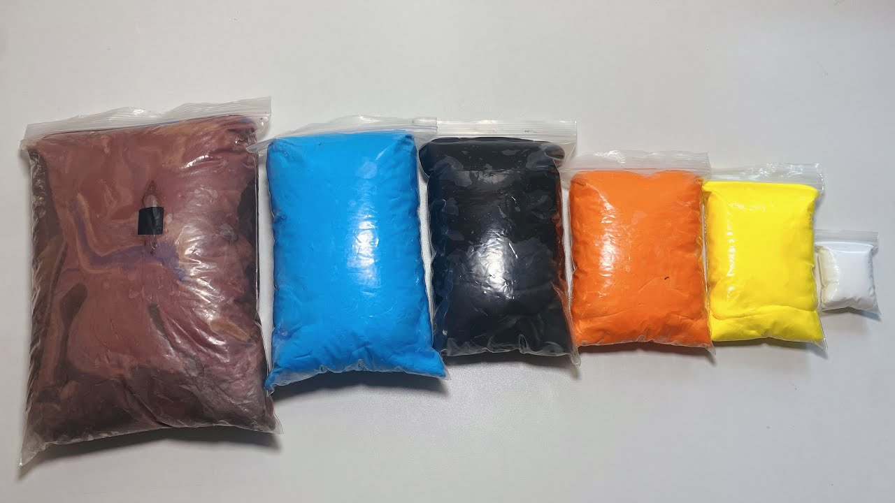Unboxing ASMR 6 COLOR’S From small to large super clay |6minutes satisfying unboxing part53 #clay
