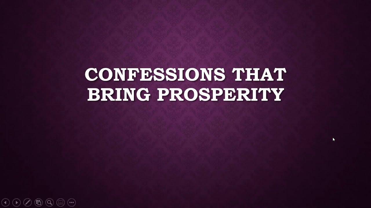 Confessions That Bring Prosperity