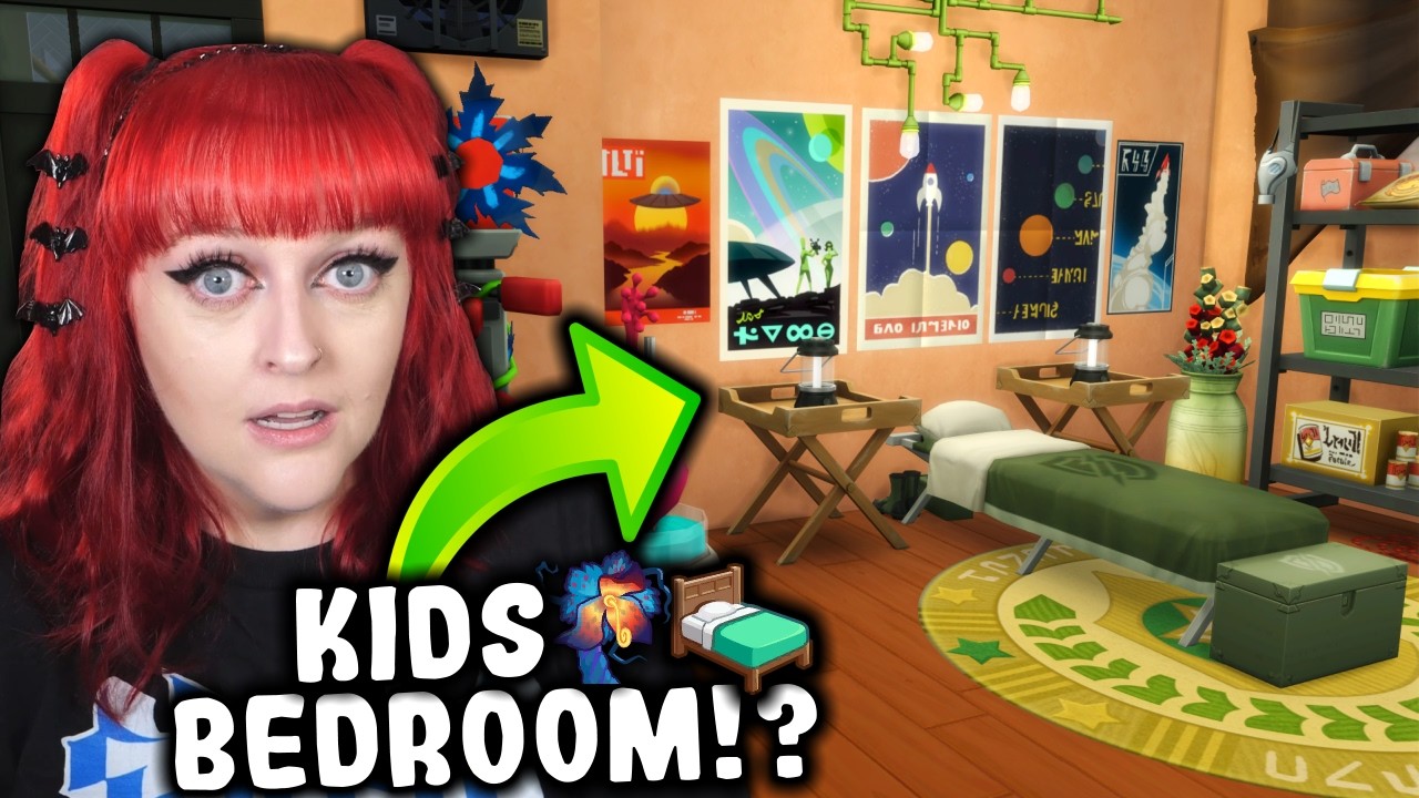 I built a STRANGERVILLE themed Kids Bedroom in The Sims 4! 🌺