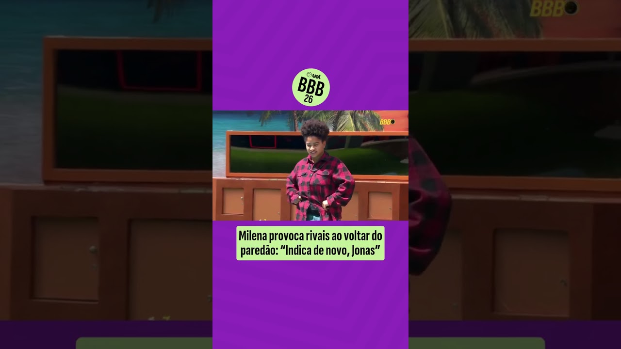 Milena provoca Jonas e Cowboy após voltar do paredão no BBB 26