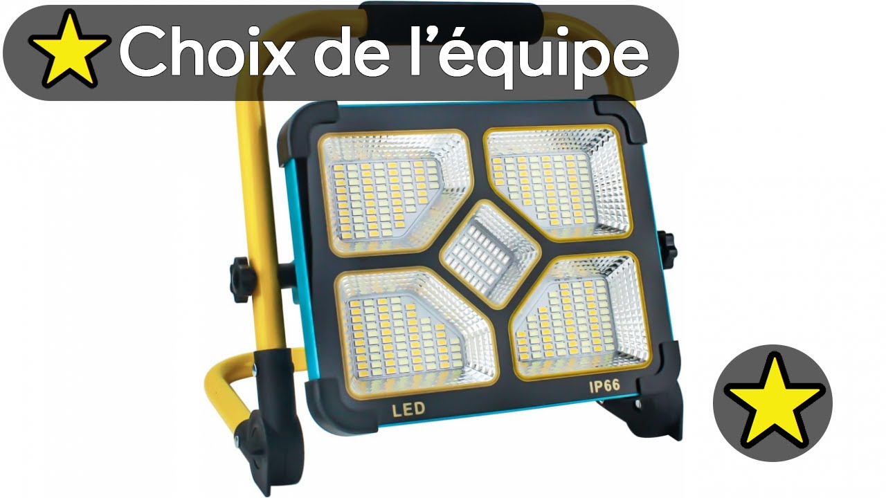🏆 TOP 3 MEILLEUR PROJECTEUR LED DE CHANTIER AVEC BATTERIE 2025