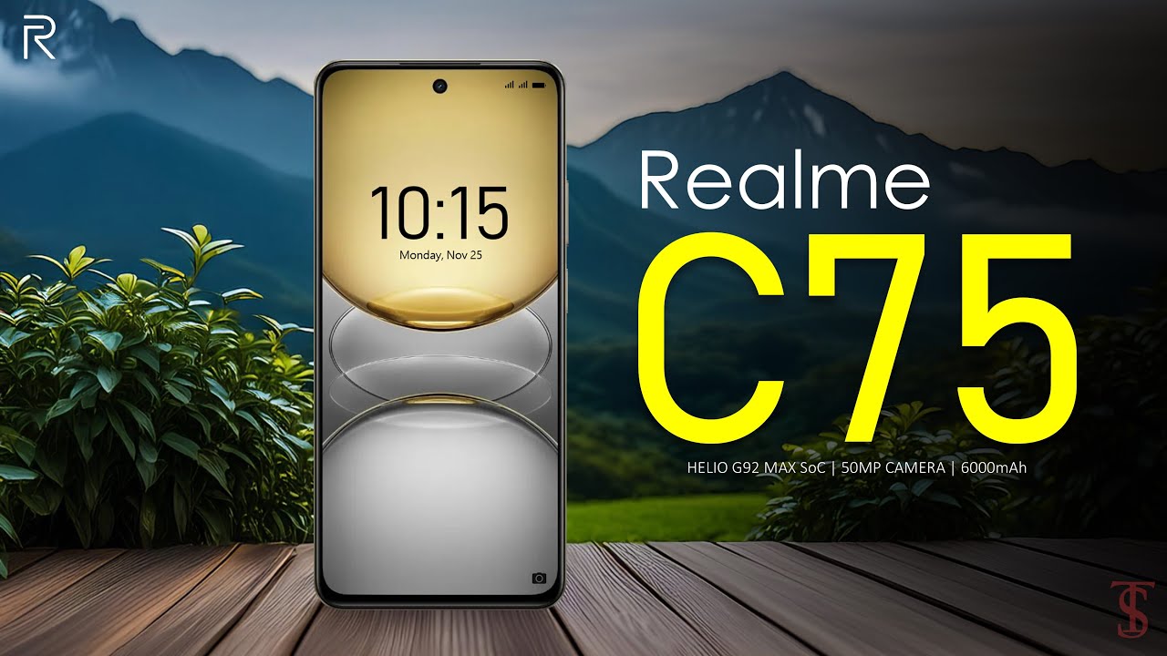 Цена Realme C75, официальный внешний вид, дизайн, характеристики, камера, функции | #RealmeC75 #r...