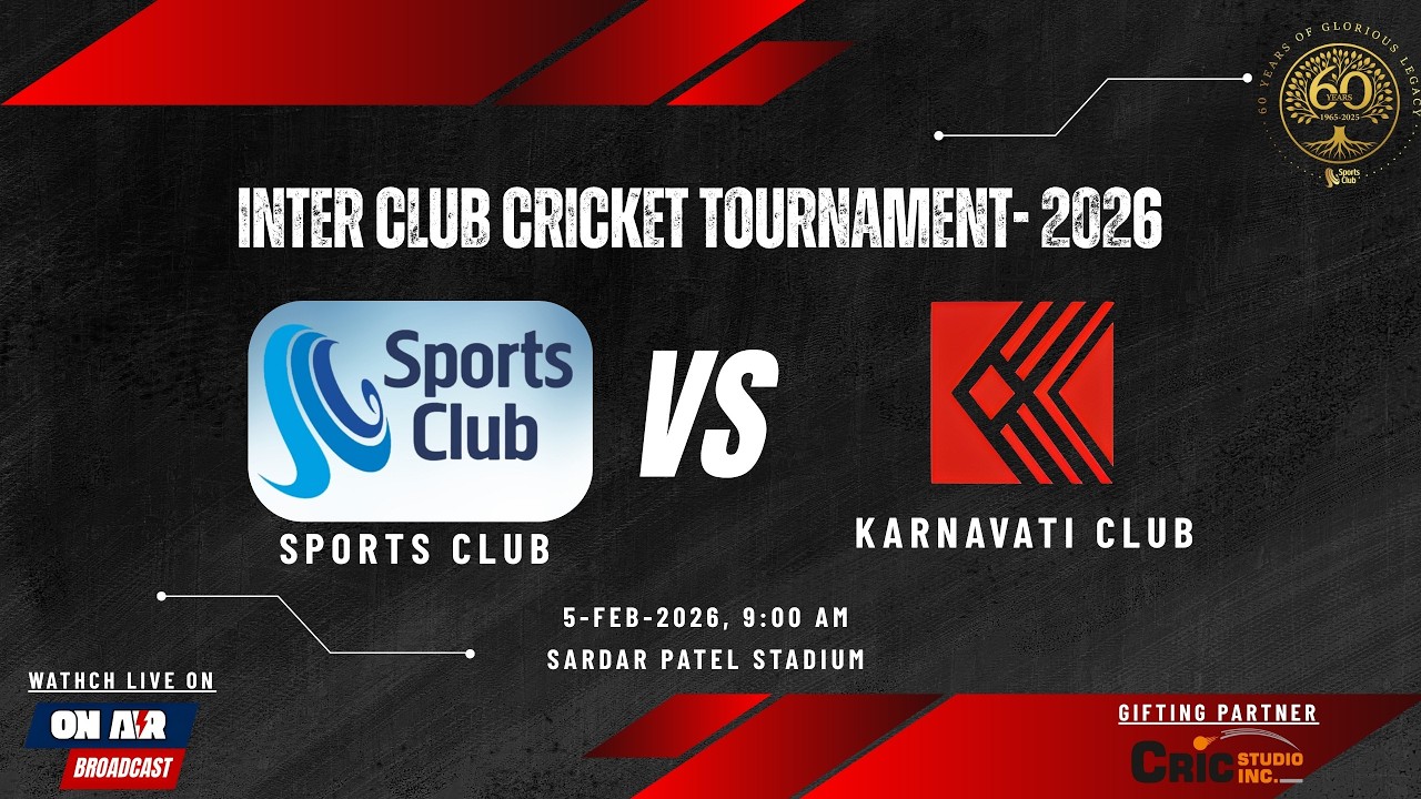Match-03 II Sports Club VS Karnavati Club II Inter Club Cricket Tournament II 05-Feb-2026
