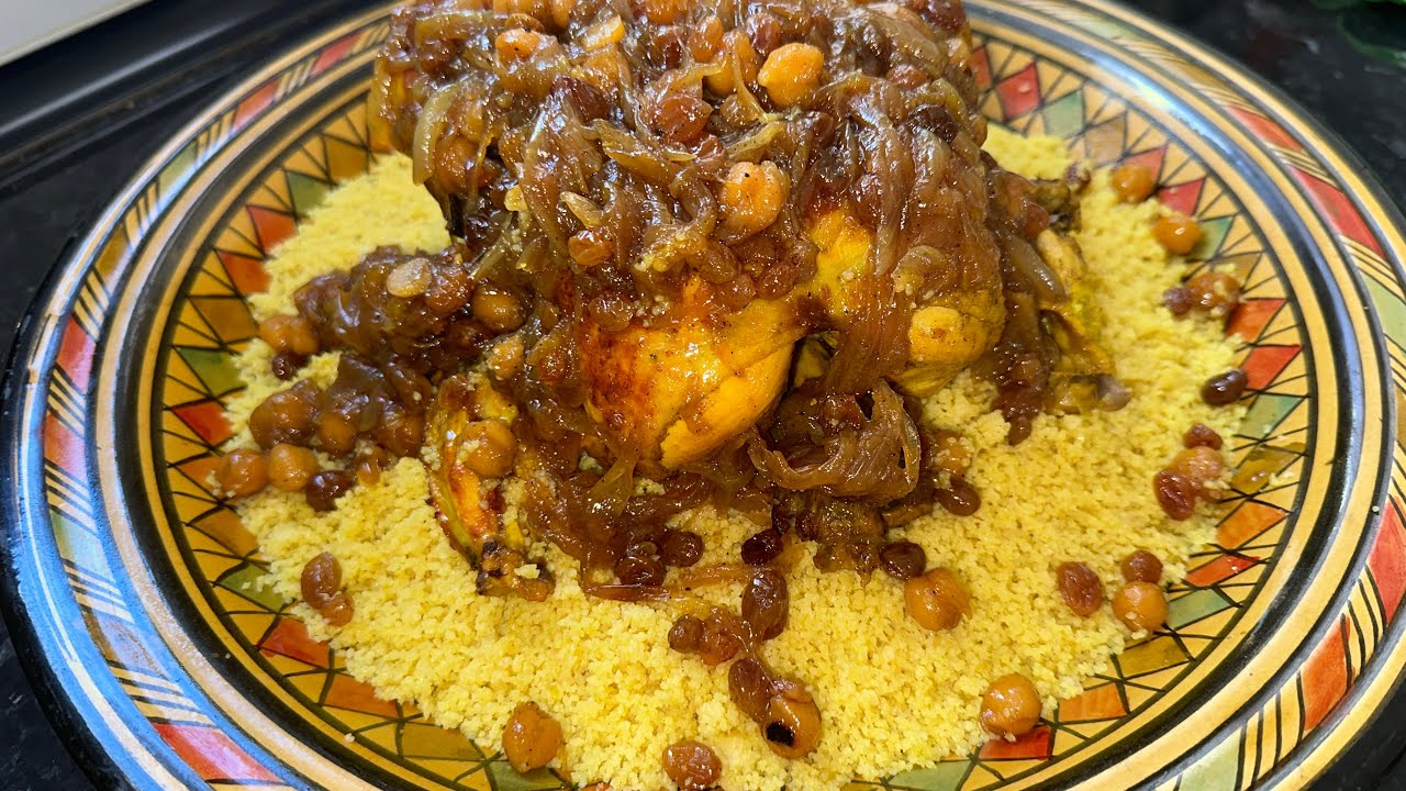 الكسكس المغربي بالتفاية بطريقة مبسطة  Couscous Marocain tfaya