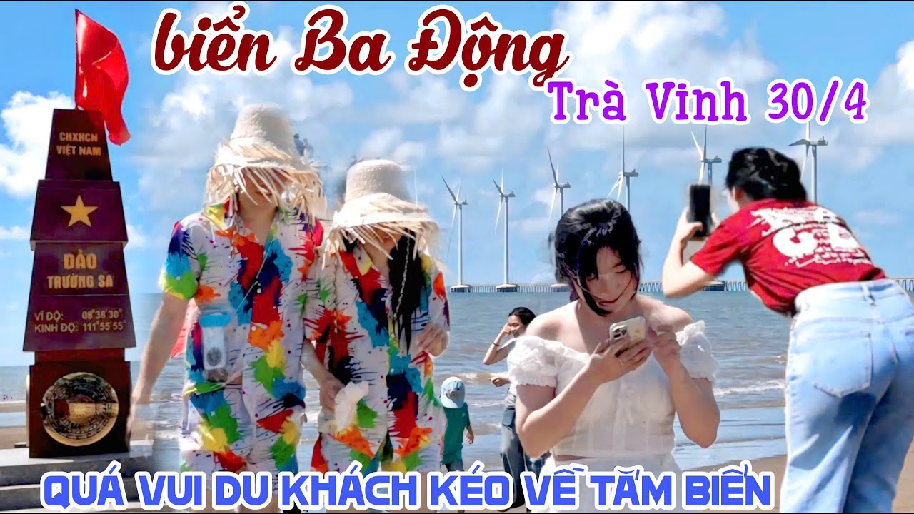 Quá Đẹp BIỂN BA ĐỘNG TRÀ VINH LỄ 30/4 Hút Khách Về TẮM BIỂN MIỄN PHÍ ĂN UỐNG CA HÁT Quá Vui | KPVL