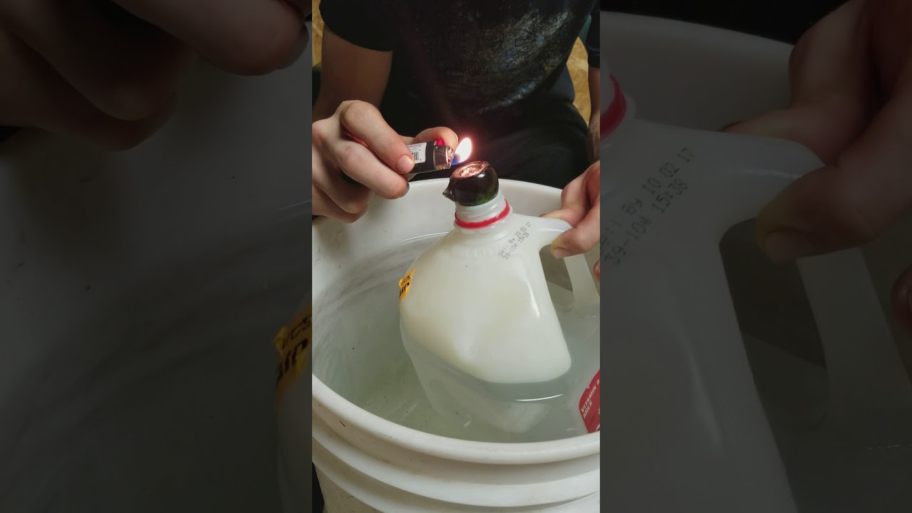 Homemade gravity bong rip