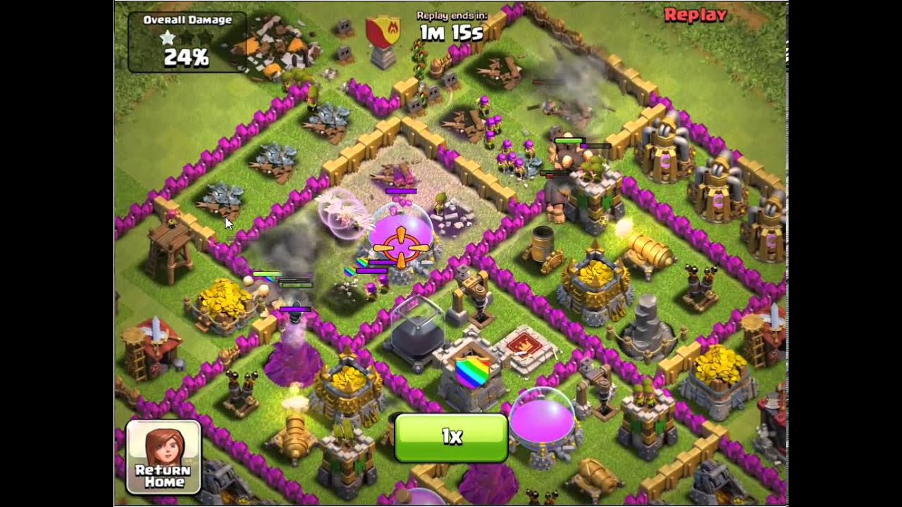 Clash of Clans - Power of healers level 3 + giants and archers