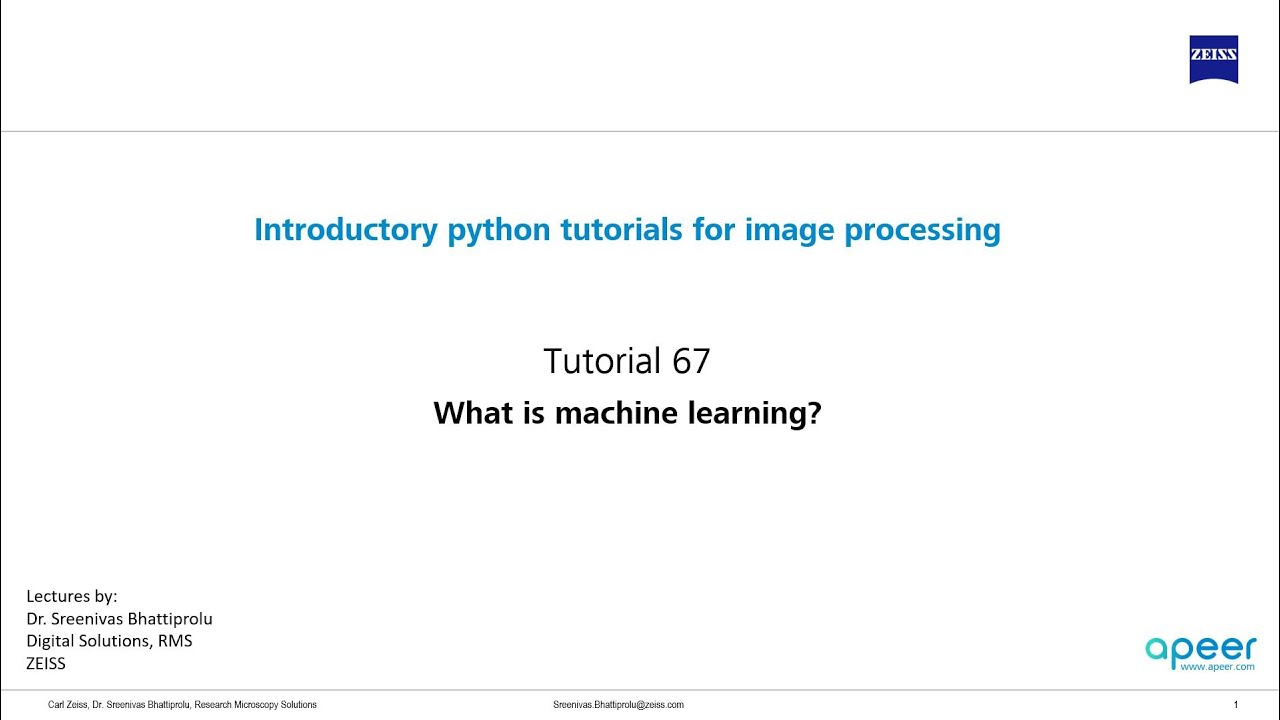 Tutorial 67 - What is machine learning?