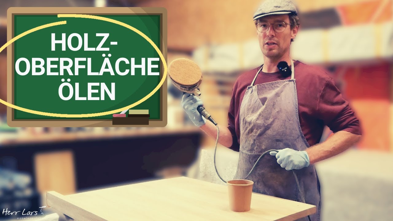 Holzoberfläche Ölen - sauber & schnell mit Exzenterschleifer