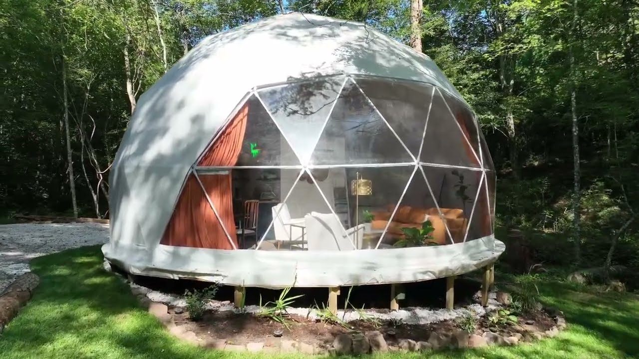 Luxury GeoDome Retreat in the Great Smoky Mountains of Tennessee | Glamping Dome Tellico Plains