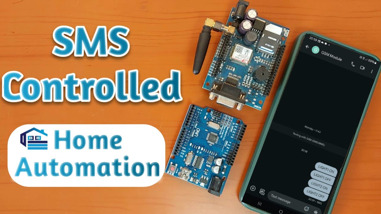 SMS Controlled Home Automation with Arduino Uno & GSM SIM800C | Remote Appliance Control