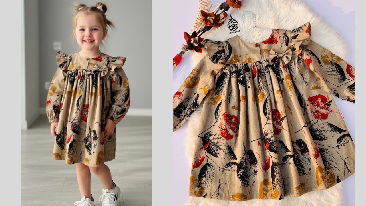 Baby Top / Frock Cutting & Stitching Tutorial | Very Easy Dress Cutting & Stitching | @Atfalbydilla