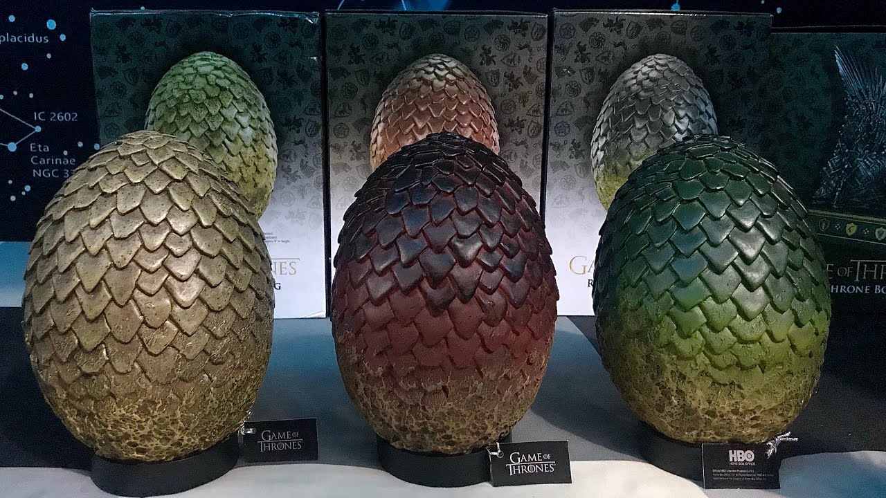 The Noble Collection Game of thrones dragon eggs and iron throne unboxing