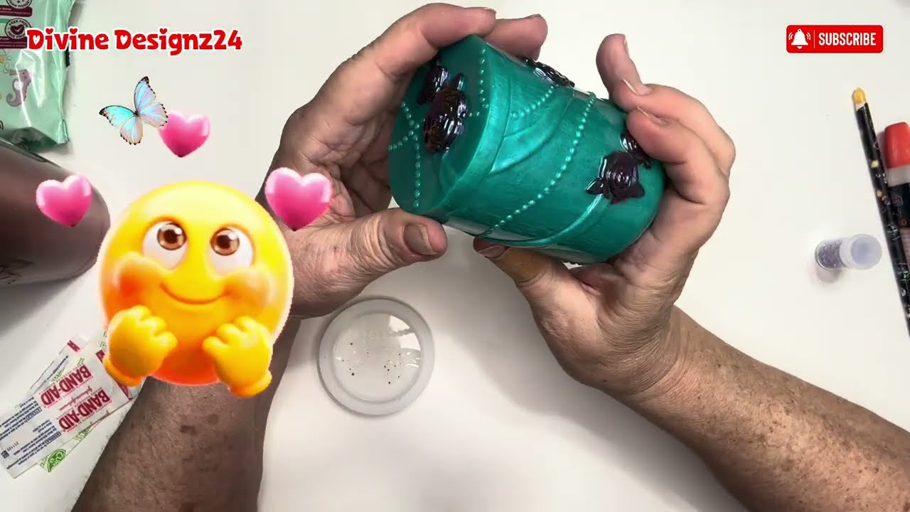 #148 How I Made This Beautiful Winter Rose Storage Jar with Resin